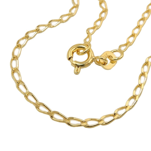 Kette 2mm Weitpanzer flach 14Kt GOLD 45cm