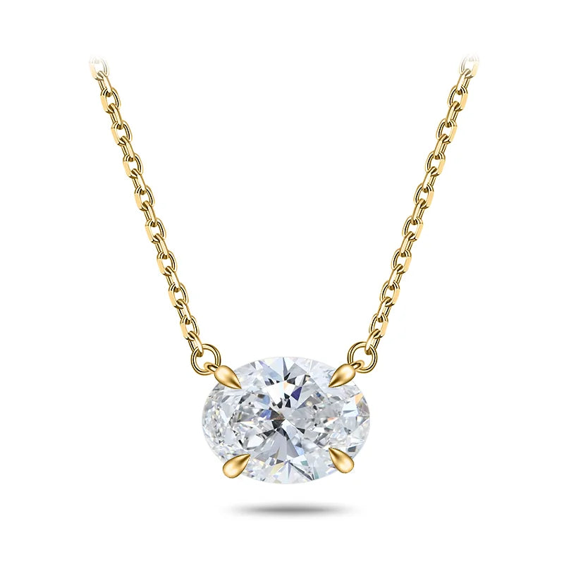 Diamant Halskette Oval 1-3ct | 14K Gold IGI