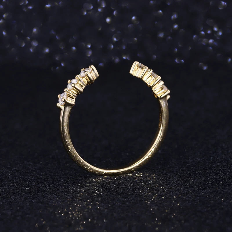 Diamant Ehering Gelbgold 10K/14K/18K | Brilliant Cut