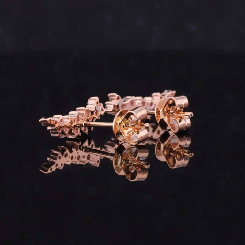 Diamant Ohrringe – 14k Roségold | Runder Brillant-Schliff (VS)