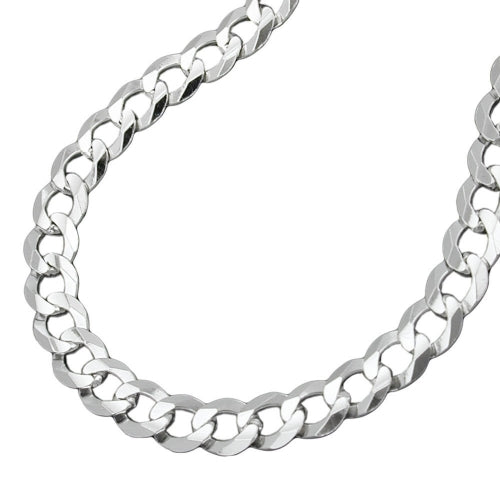 Kette 4,5mm flache Panzerkette Silber 925 55cm