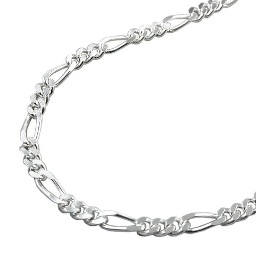 Kette 4,8mm flache Figarokette Silber 925 50cm