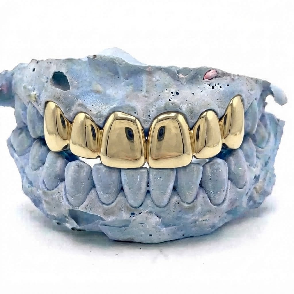 Obere Reihe 6er - Gold Grillz TOP