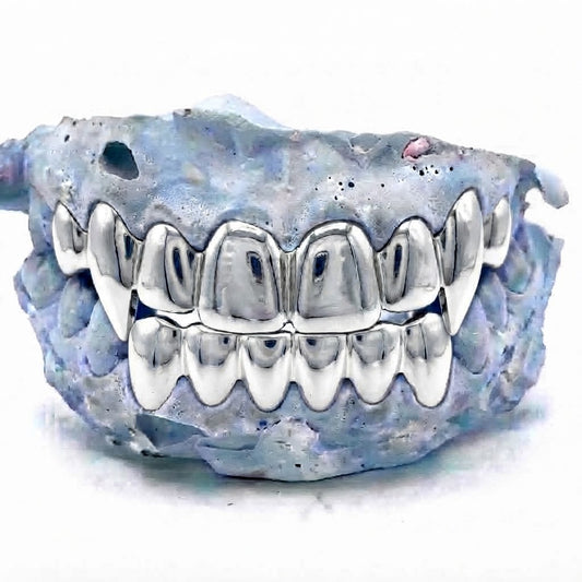 Obere Reihe 8er, Untere Reihe 6er + Vampz - Gold Grillz TOP & Bottom
