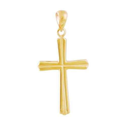 Kreuz Anhänger Gold 9 Karat – 375er Gelbgold flach glänzend 25x15mm
zjuwelier
