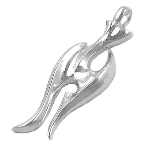 Figur Anhänger Silber 925 – Moderner Männerschmuck Sterling Silber 40x14mm