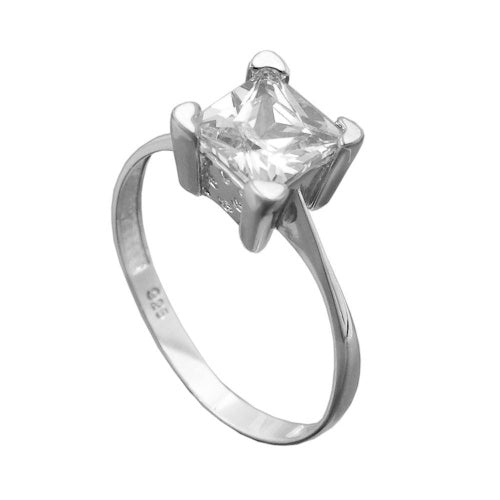 Silberring 8mm Solitär Zirkonia