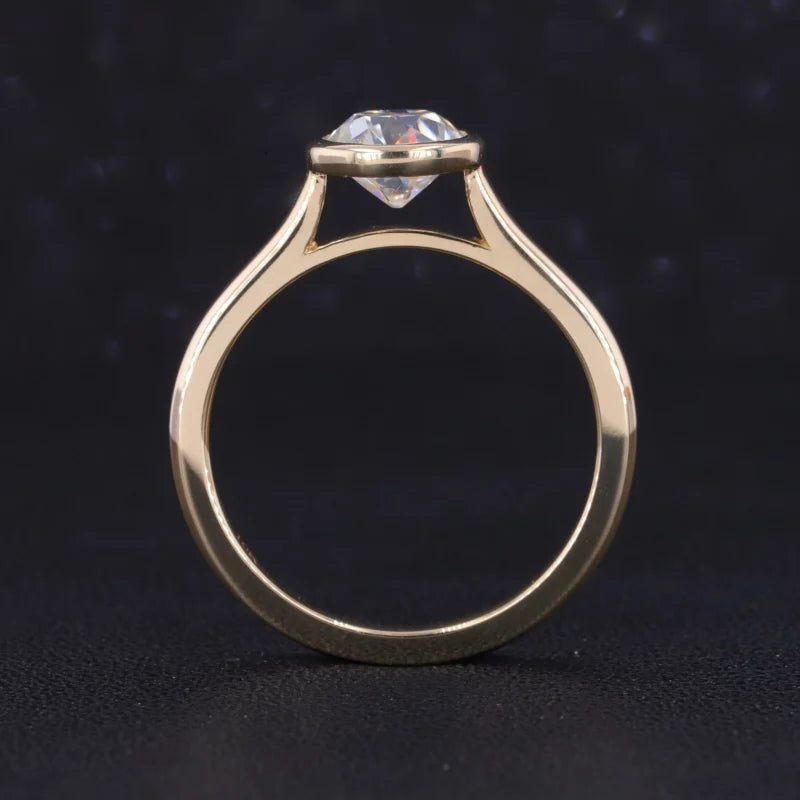Edelstein Ring 10K Gelbgold | Smaragd Rubin Saphir Moissanite