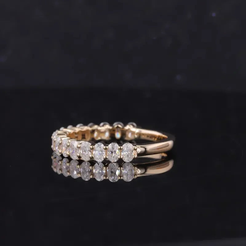 Moissanite Ring Oval 925 Silber | Verlobungsring