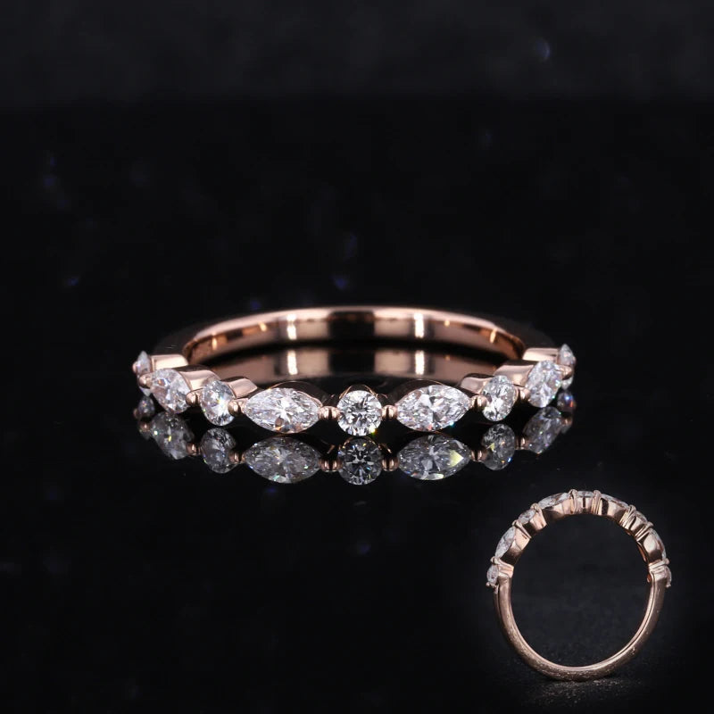 Diamant Ring Marquise & Rund 14K Roségold