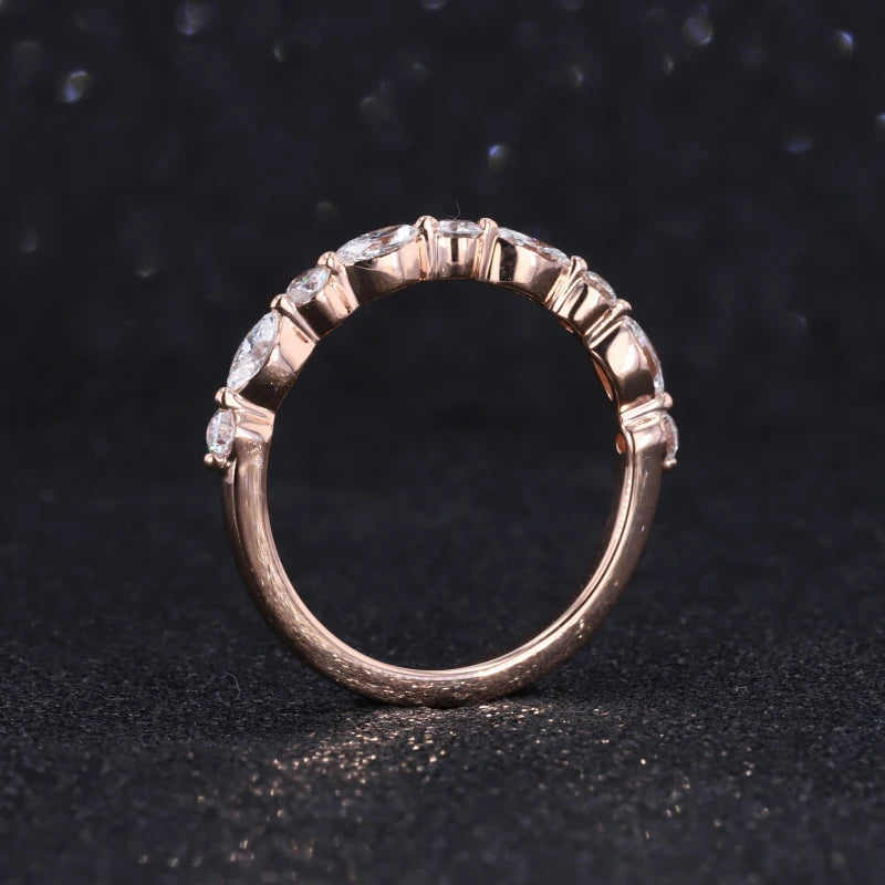 Diamant Ring Marquise & Rund 14K Roségold