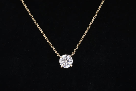 Moissanite Halskette 4-Krappen | 5mm/6,5mm Anhänger