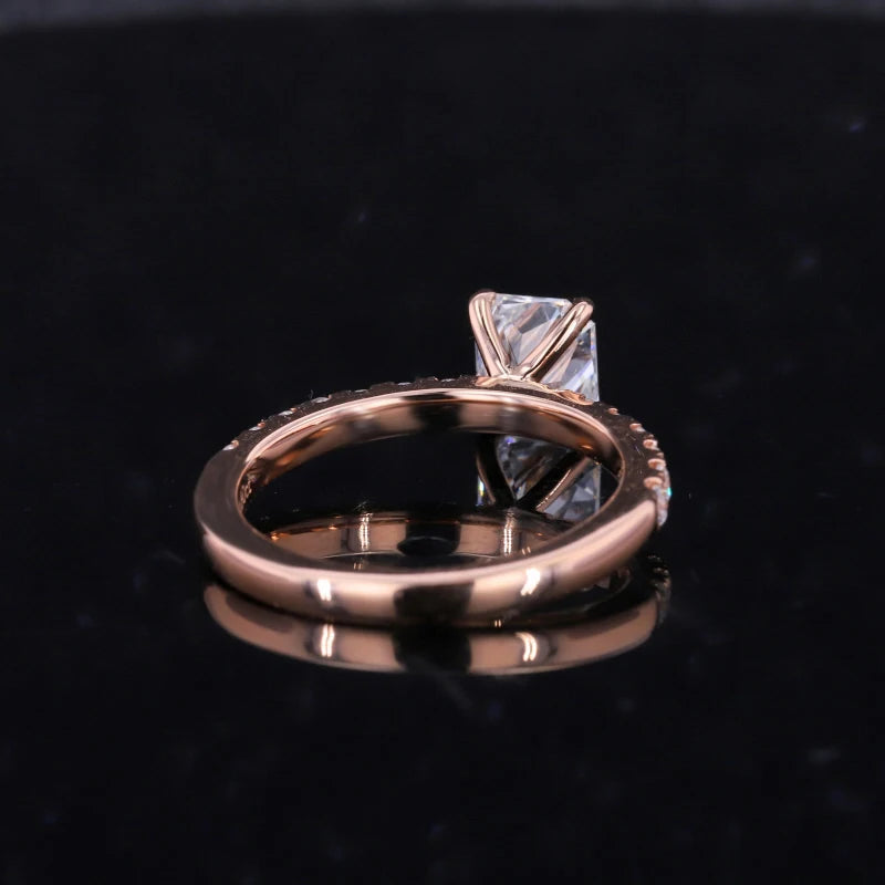 Diamant Ring Radiant Cut 14K Gold | Verlobungsring