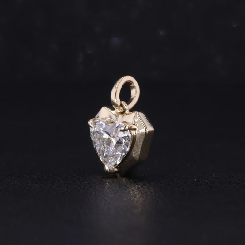 Diamant Anhänger Herzform 10K/14K Gold | Zertifiziert