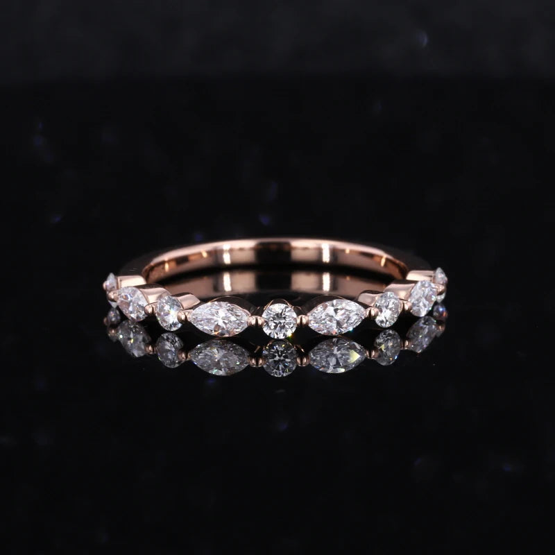 Diamant Ring Marquise & Rund 14K Roségold
