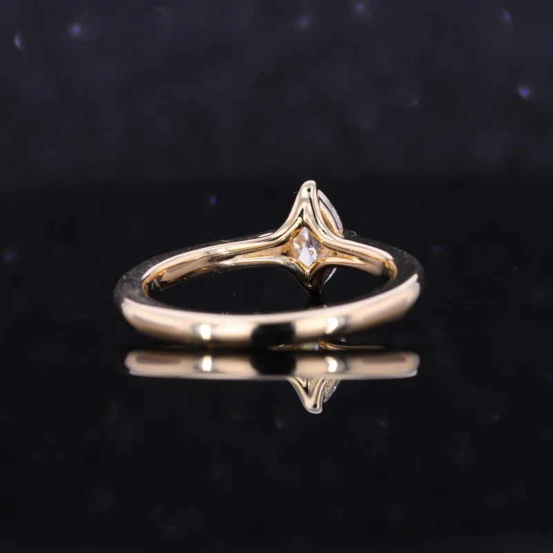 Moissanite Ring Marquise Cut | 10K/14K/18K Gold individuell