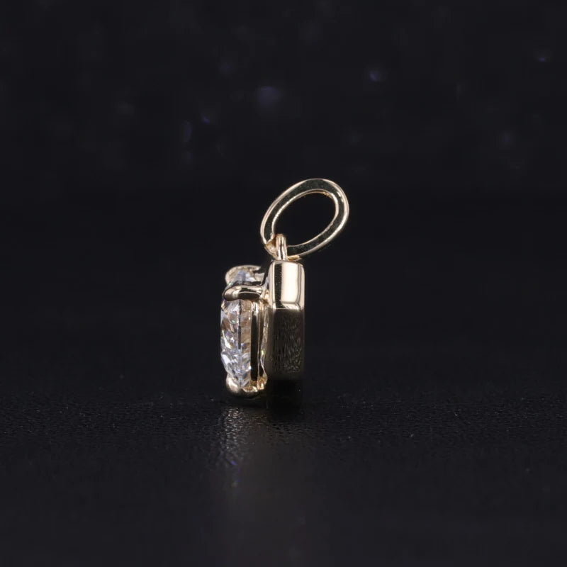 Diamant Anhänger Herzform 10K/14K Gold | Zertifiziert
