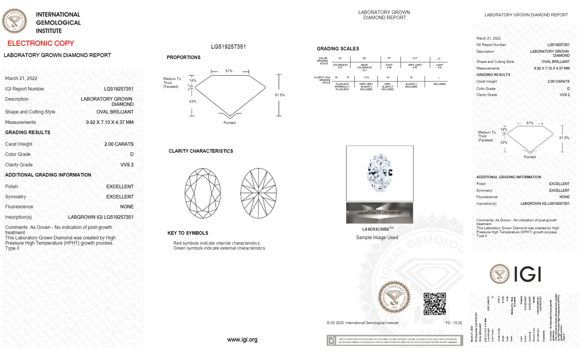 Diamant Oval 4ct | IGI Zertifiziert Lose