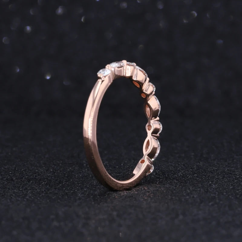 Diamant Ring Marquise & Rund 14K Roségold