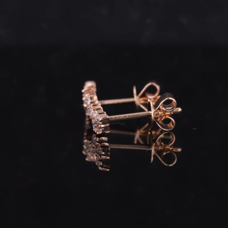 Diamant Ohrringe – 14k Roségold | Runder Brillant-Schliff (VS)