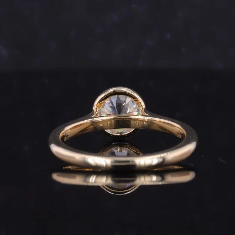 Edelstein Ring 10K Gelbgold | Smaragd Rubin Saphir Moissanite
