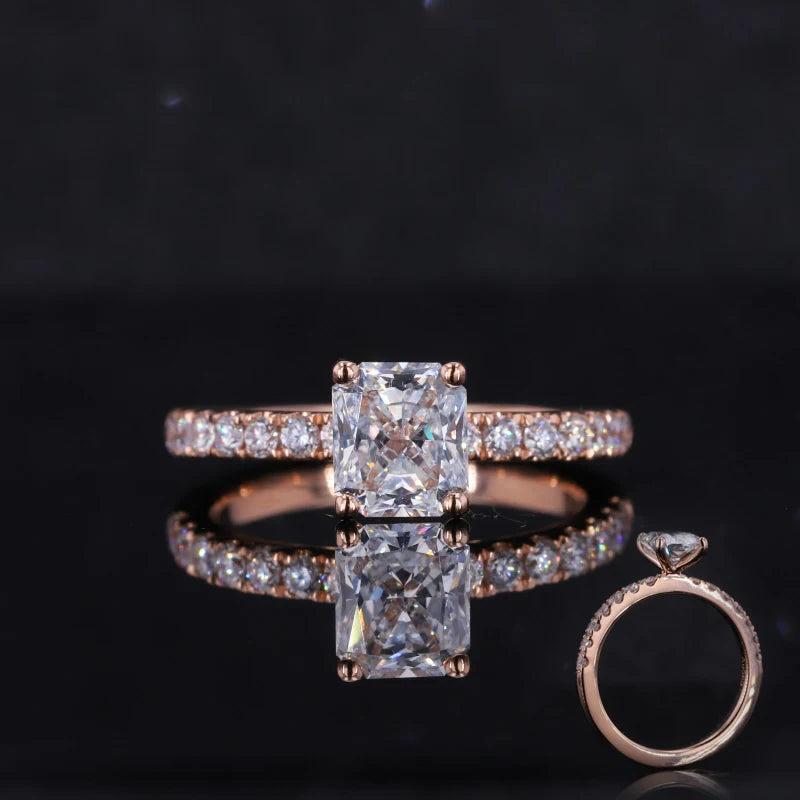 Diamant Ring Radiant Cut 14K Gold | Verlobungsring