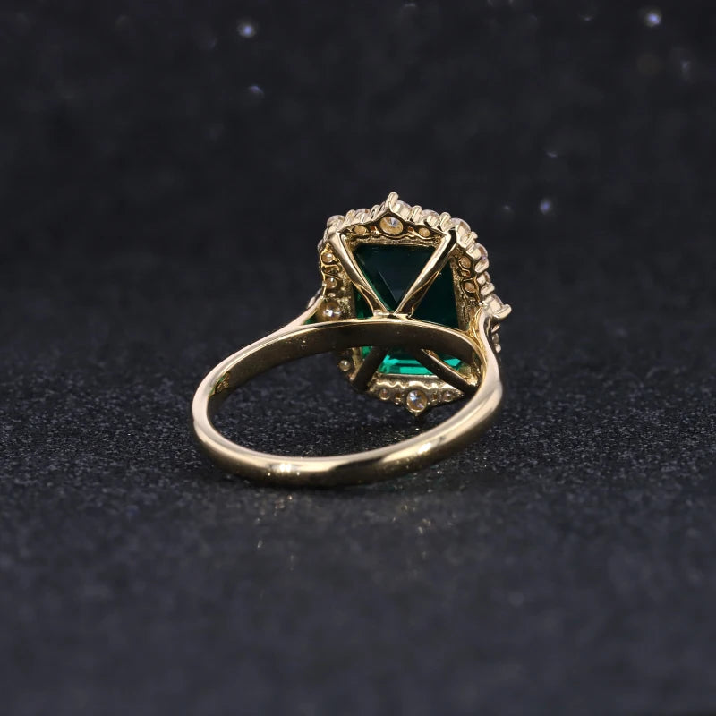 18K Gelbgold Ring mit Smaragd | Hochzeits- & Jahrestagsring