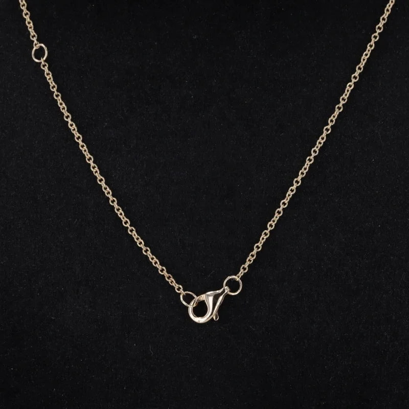Diamant Anhänger Oval 14K Gold | Halskette 45cm