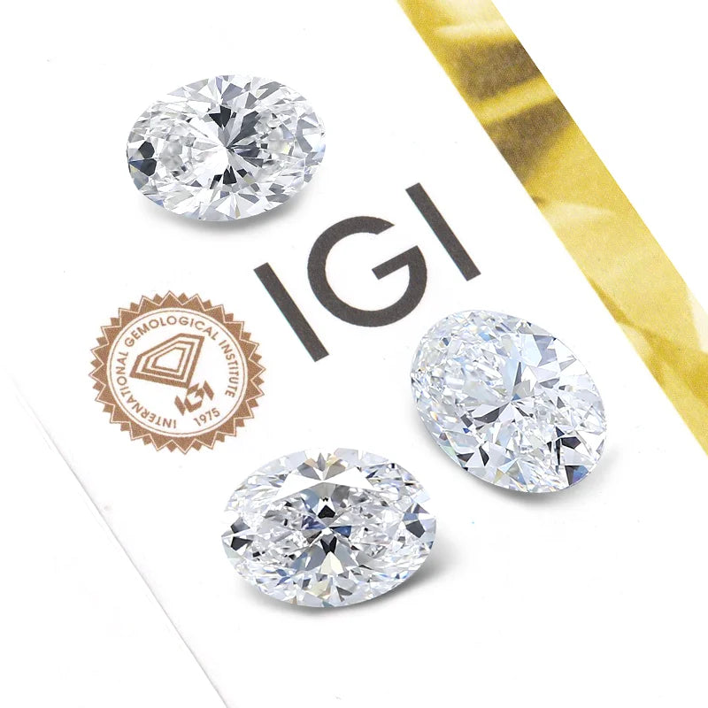Diamant Halskette Oval 1-3ct | 14K Gold IGI