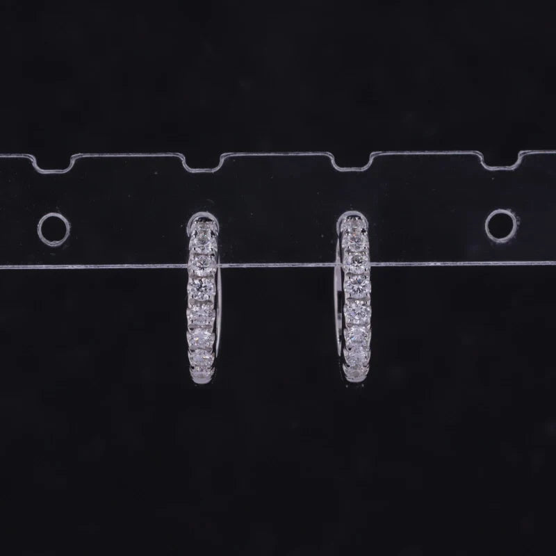 Diamant Creolen – 14k Gelbgold | Echte Diamant Ohrringe