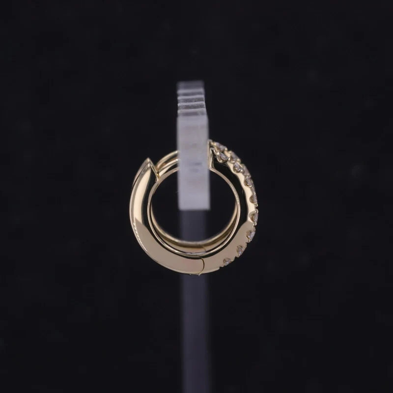 Diamant Creolen – 14k Gelbgold | Echte Diamant Ohrringe