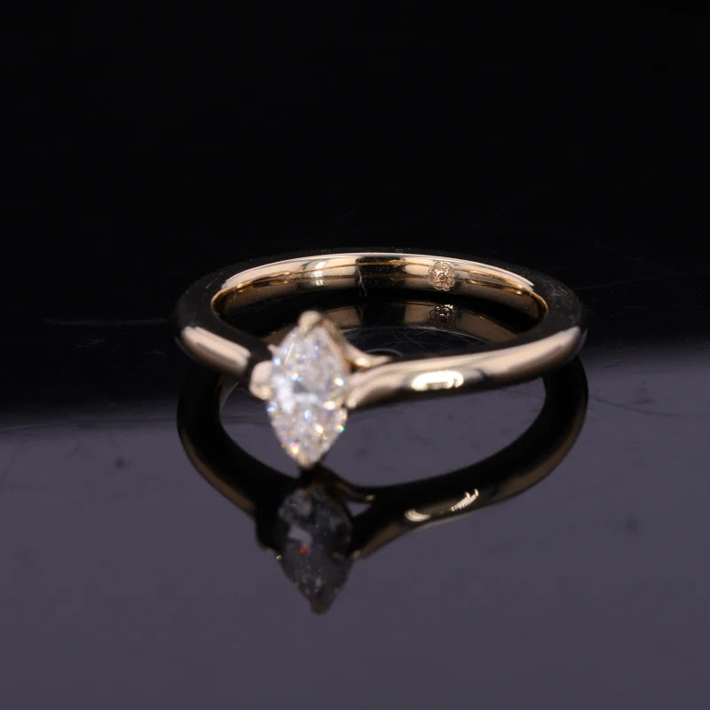 Moissanite Ring Marquise Cut | 10K/14K/18K Gold individuell