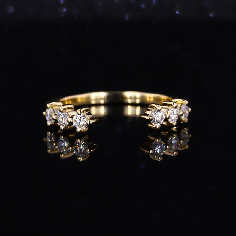 Diamant Ehering Gelbgold 10K/14K/18K | Brilliant Cut
