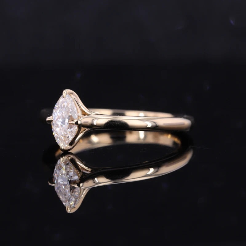 Moissanite Ring Marquise Cut | 10K/14K/18K Gold individuell
