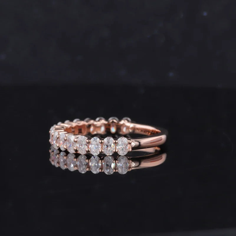 Moissanite Ring Oval 925 Silber | Verlobungsring