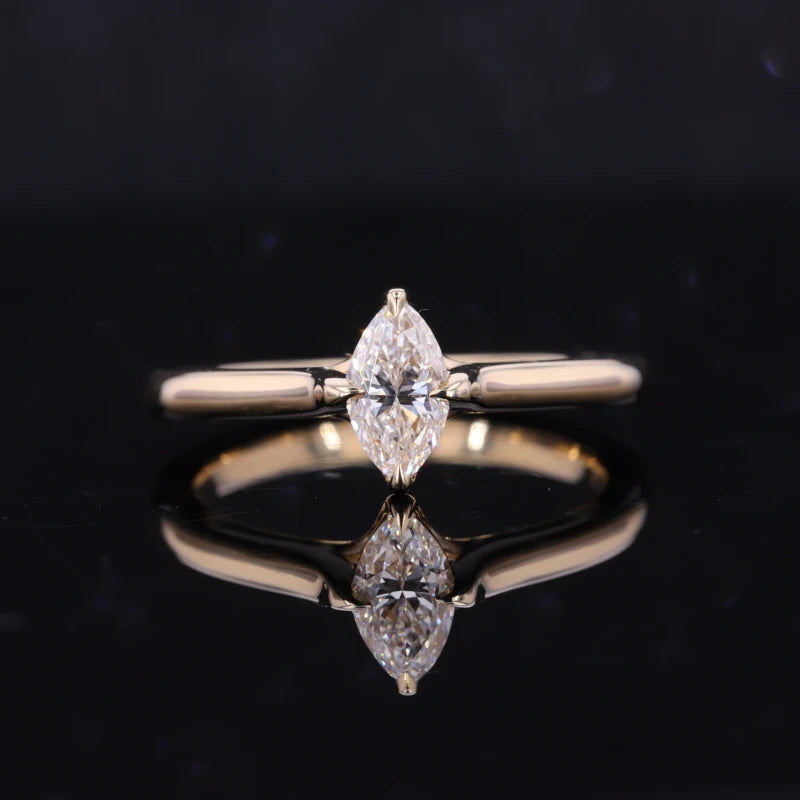 Moissanite Ring Marquise Cut | 10K/14K/18K Gold individuell
