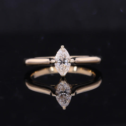 Moissanite Ring Marquise Cut | 10K/14K/18K Gold individuell