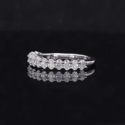 Moissanite Ring Oval 925 Silber | Verlobungsring