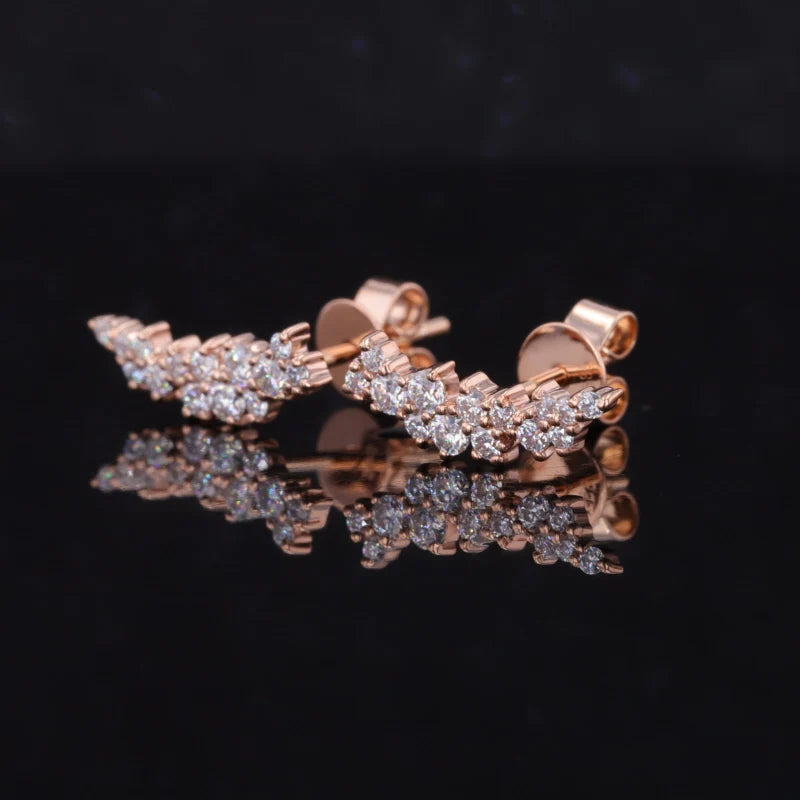 Diamant Ohrringe – 14k Roségold | Runder Brillant-Schliff (VS)