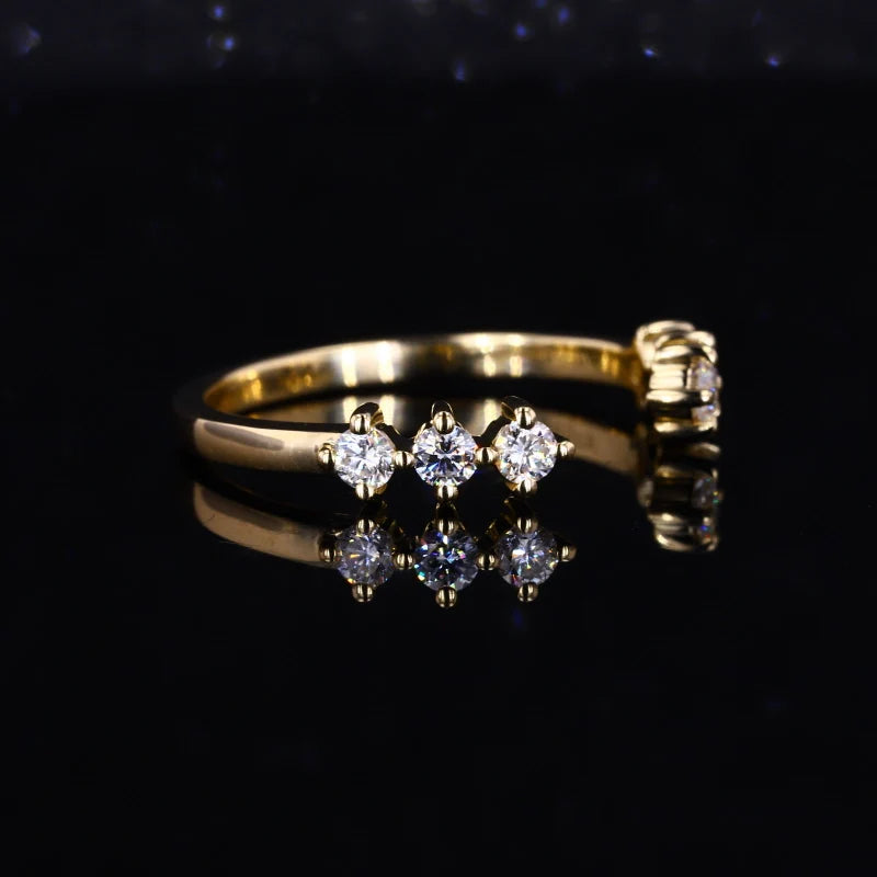 Diamant Ehering Gelbgold 10K/14K/18K | Brilliant Cut