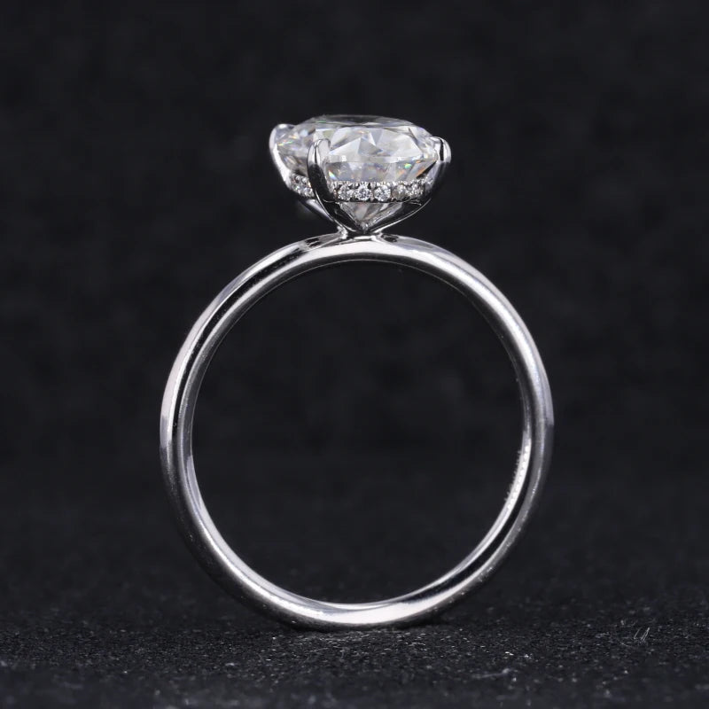 Oval Moissanite Ring 14K Gold | Solitär Verlobungsring
