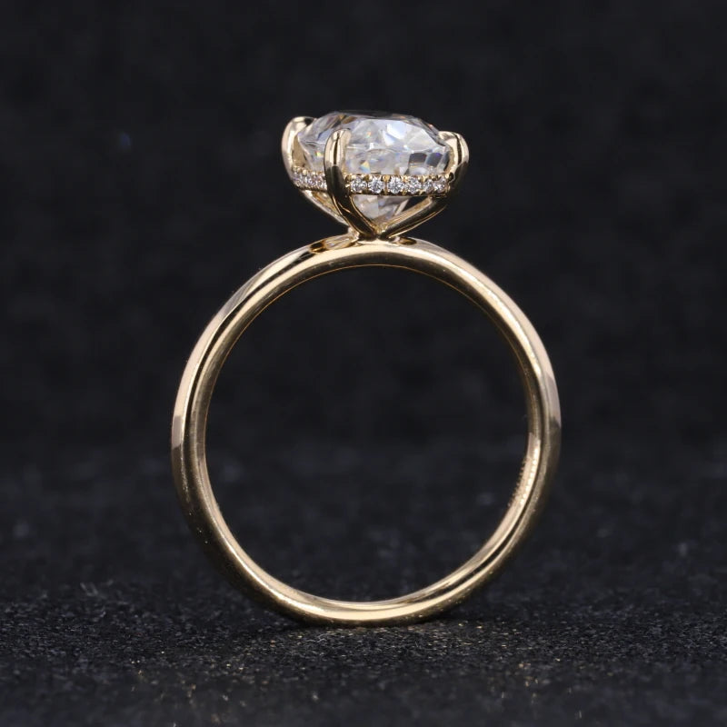 Oval Moissanite Ring 14K Gold | Solitär Verlobungsring