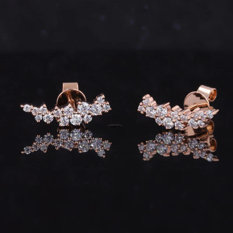Diamant Ohrringe – 14k Roségold | Runder Brillant-Schliff (VS)