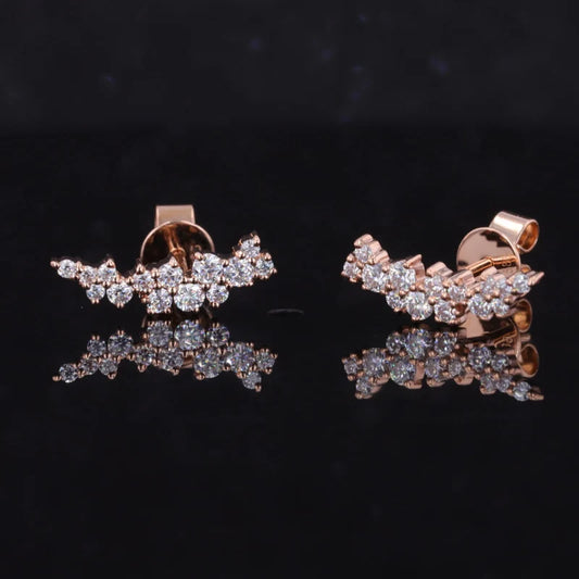Diamant Ohrringe – 14k Roségold | Runder Brillant-Schliff (VS)