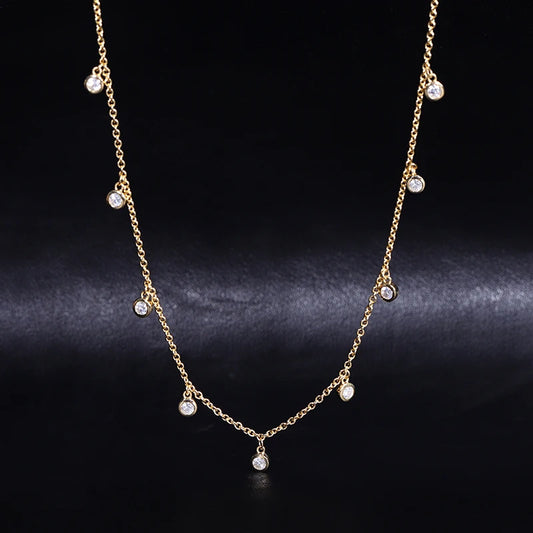 Dancing Diamond Halskette 18K Gelbgold | Lab Grown Diamant