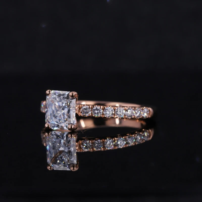 Diamant Ring Radiant Cut 14K Gold | Verlobungsring