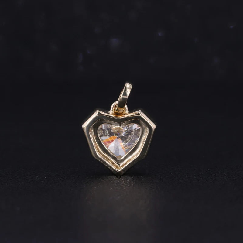 Diamant Anhänger Herzform 10K/14K Gold | Zertifiziert
