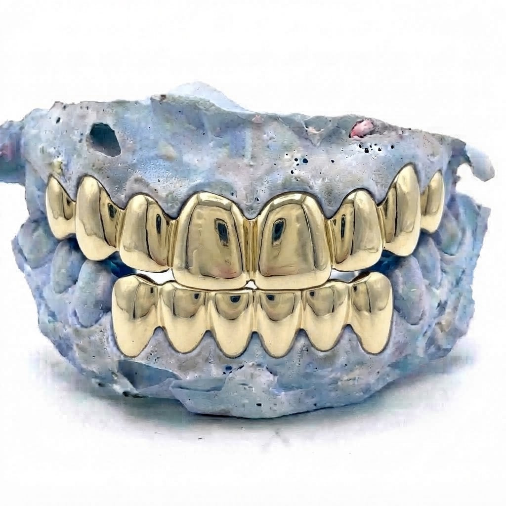Gold Grillz Top & Bottom 8er/6er – 18 Karat vergoldete Grillz nach Maß von Z Juwelier