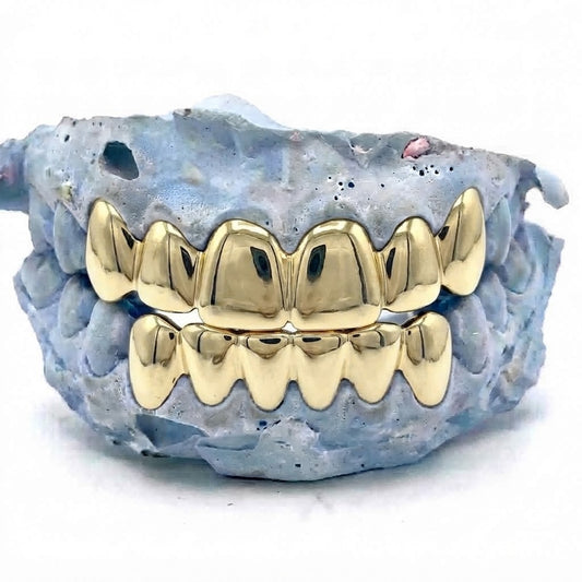 Echtgold Grillz Top & Bottom 6er/6er aus massivem 14 Karat Echtgold (585) – Grillz nach Maß von Z Juwelier